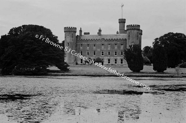 BARMEATH CASTLE BATTLEMENTS FROM W.SHORE OF LAKE